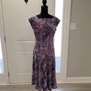 Lands' End Purple Paisley Dress